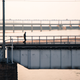 Evening on a trestle bridge across the Mahanadi River in Odisha.